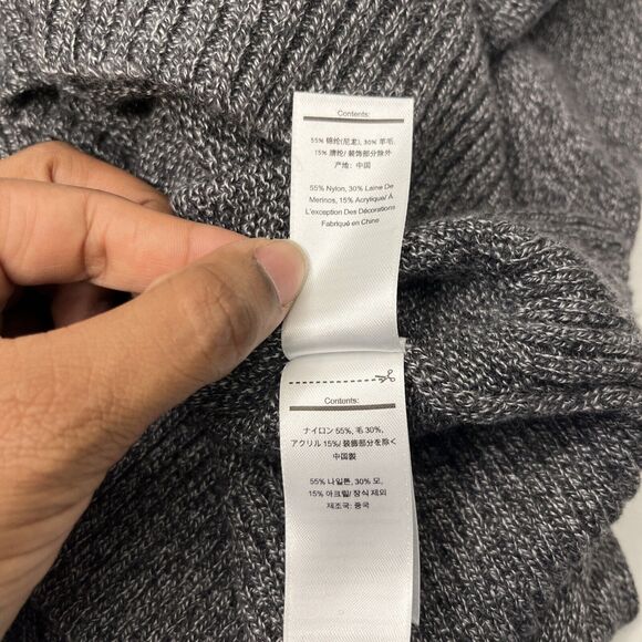 Smartwool Men's Black Charcoal Ripple Ridge Half Zip Sweater Size XL - Picture 7 of 8